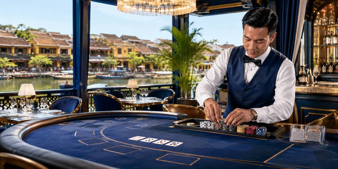 Đèn lồng Hội An và bàn baccarat – minh họa casino trực tuyến Việt Nam