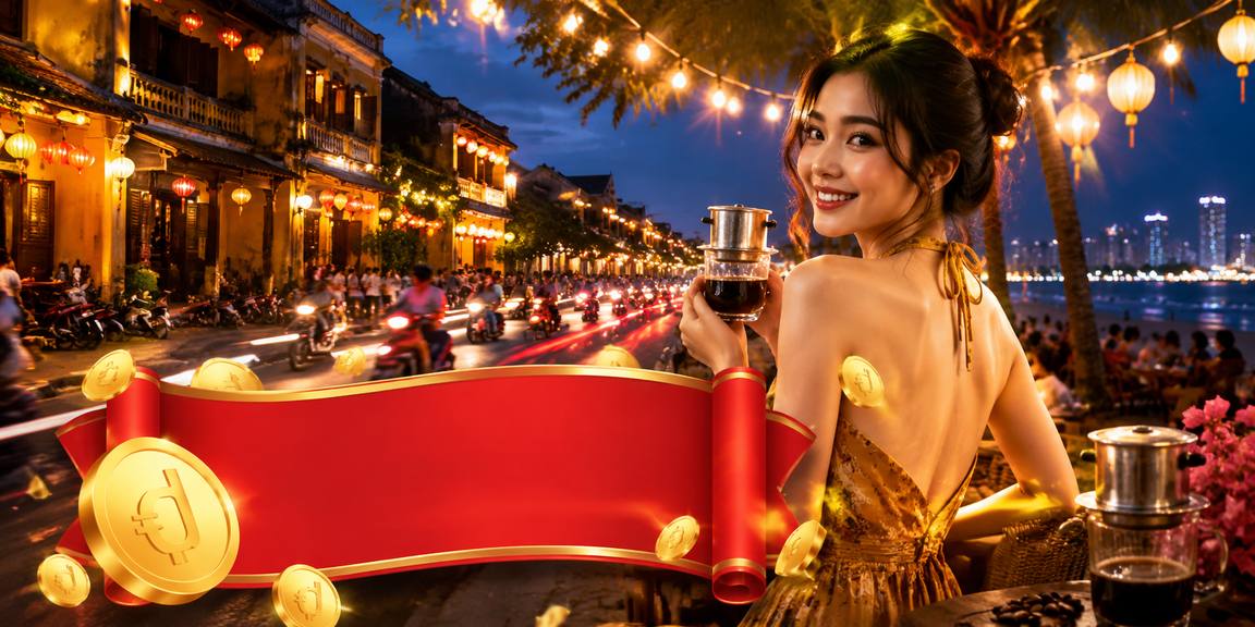Cảnh chợ đêm Hội An lung linh – minh họa trải nghiệm giải trí trực tuyến tại Việt Nam
