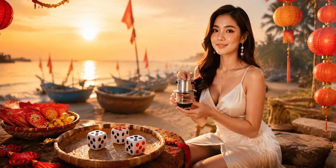 Xúc xắc Tài Xỉu trên bãi biển Việt Nam – minh họa thế giới game cá cược trực tuyến